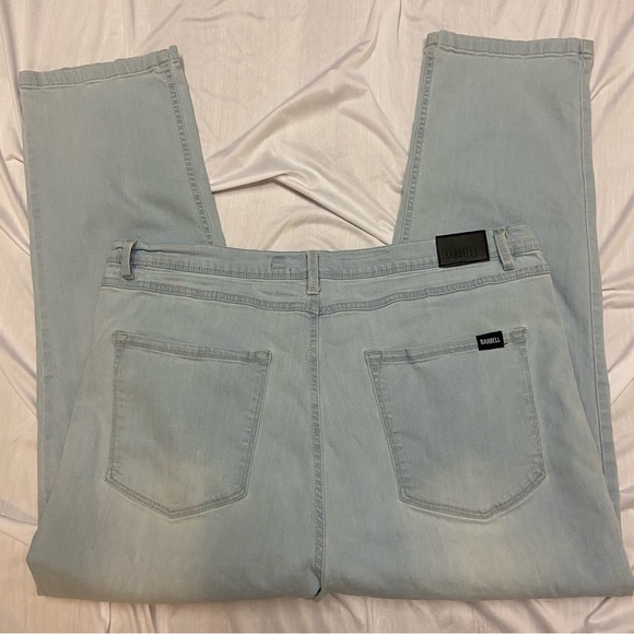 Barbell Apparel Fit Mom Jeans Stretch High Waist Light Washed Blue Size 33 - Picture 5 of 9